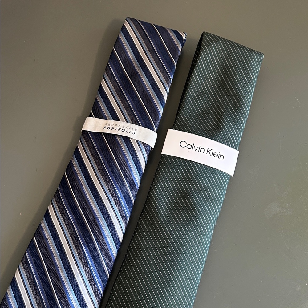 Men’s ties NWT bundle of 2.  Calvin Klein and Perry Ellis